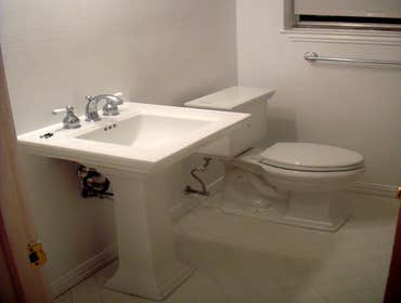 from pink tiles to white