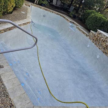 Photos by MR. Pool Guy, LLC #1 Customer had a major leak. Leak was detected, repaired, and new interior finish applied with glow in the dark features a