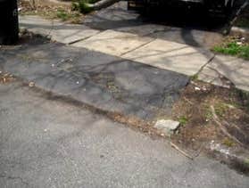 Defective Sidewalk Before