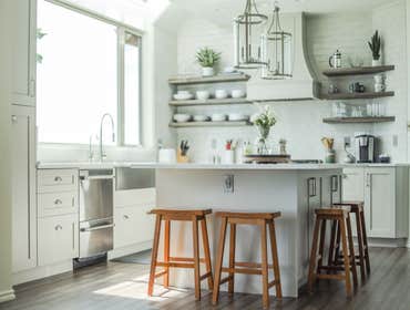 Elegant Modern Farmhouse Makeover We turned an old cluttered kitchen into an open, clean, and spacious area. We incorporated the Modern Farmhouse kitch
