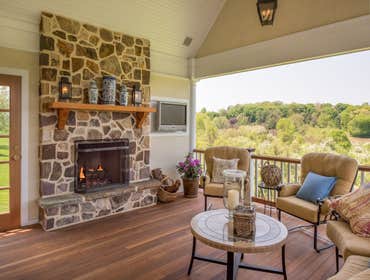 West Chester kitchen, new covered porch, and exterior hardscaping and landscaping