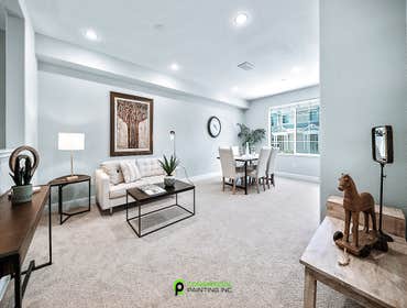Photos by Commercial Painting Inc. #1 We painted this home's full interior and kitchen cabinets. Our client was ready to put this home and the market a