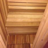 cedar sauna Furniture grade western grade cedar includes benches, 9,000.00 watt heater that can be dry or steam. Size of this unit is 5'x8'.
Great for