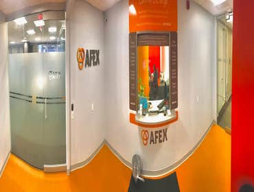 Afex A foreign exchange currency bank located in Manhattan, where we were asked to revamp their office and reception area. We took down walls and carpe