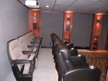 Photos from Vh improvement inc transforms a room in the basement into a media room