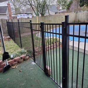 Aluminum fence installation
