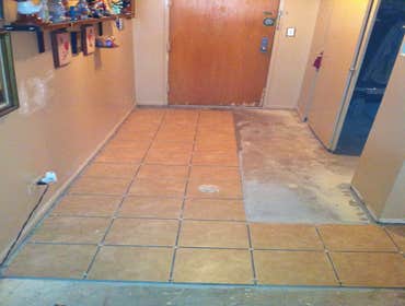 Mclaughlin Home Improvement Project KITCHEN AND HALLWAY CERAMIC TILE INSTALL