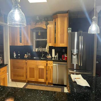Rosy Counter and Cabinet