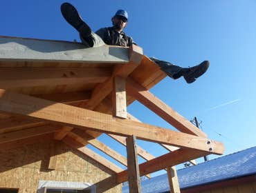 Photo(s) from Goodman Construction Front entry way glu lam beam handcrafted