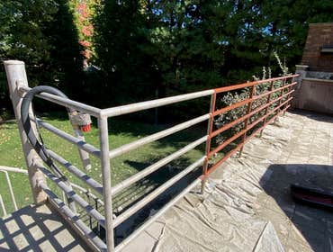 Photos by Northeast Eco Blasting #12 Railing blasted, primed and painted