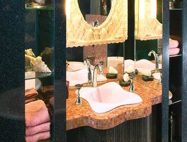 A shell collector's bathroom