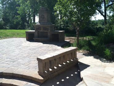Patio and Outdoor Fireplace