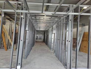 European Wax Metal Framing by Alzaria Construction LLC We provide all metal framing for European Wax interior fit out.