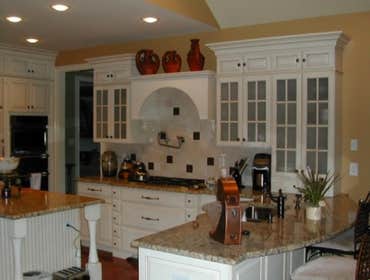 Bucks County Kitchen Renovation The stone hood high lights this Bucks County Kitchen