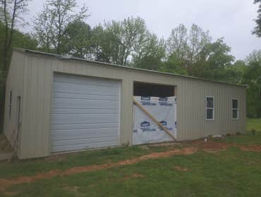 2 door metal shop being renovated into a beautiful home!