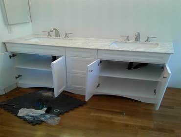 Photos by Efficiency plumbing LLC #1 New Jack and Jill vanity for bathroom remodel.