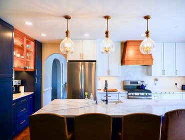 Blue & Brown Kitchen
