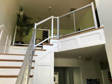 Flooring and Cable Railing Just completed and new second floor flooring project featuring American Red Oak and a cable railing system. The pictures sp