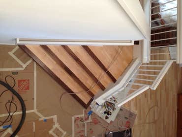 Custom Staircase With Cherry Trim