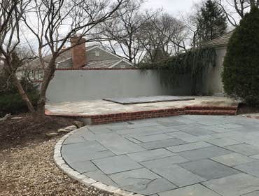 finished bluestone patio