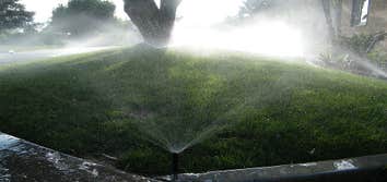 Irrigation System for 4 acre property This was installed professionally and set to automatically adjust timing as the weather changes. We also install