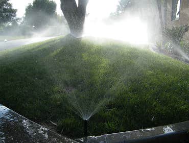 Irrigation System for 4 acre property This was installed professionally and set to automatically adjust timing as the weather changes. We also install