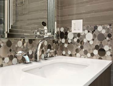 Bathrooms Remodels Bathrooms usually take a lot of time and effort, so we are specifically proud of completed bathroom interiors