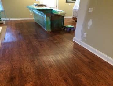 New vinyl floor basement