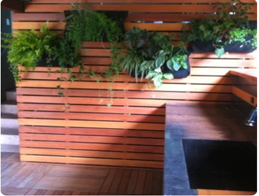 Redwood Concrete Outdoor Kitchen