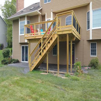 New Deck and Stamped Concrete Patio