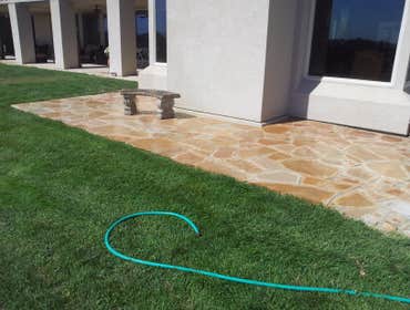 Photos by Hsd Masonry #4 Flagstone walk way and retaining wall.