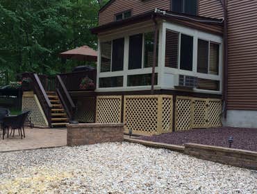 Photo(s) from Roberts Remodeling & Renovations, Inc This customer wanted their rear deck resurfaced with new 5/4" x 6" pressure treated deck boards and