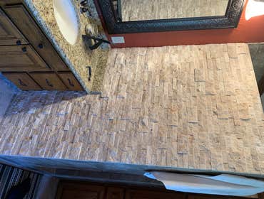 Stone accent wall