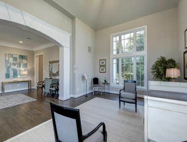 GULICK | CUSTOM Home in McLean The impressive stone and HardiePlank® elevation on our Winthrop really stood out on this corner lot of approximately one