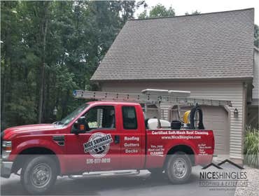 Roof cleaning completed