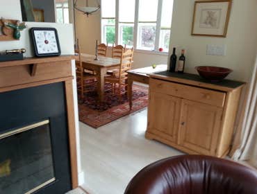 Red oak, tongue & groove, white finish