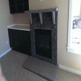 stone fireplace
