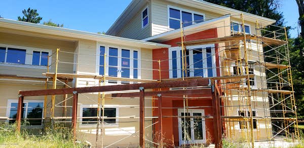 Exterior painting new construction