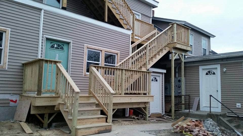 Delane Construction deck and stair project