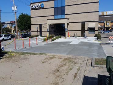 Chase Bank ADA Concrete 1800 SF Handicap parking area and sidewalk