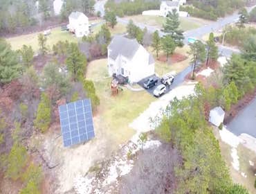 Photos by Plymouth Solar Energy #1 Ground Mounted hillside array