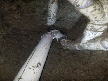 Commercial drain tie-in