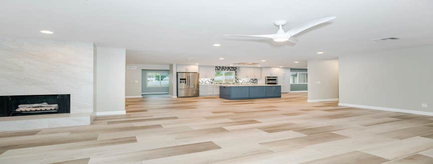 Full Remodel complete remodel of kitchen , fireplace , flooring , framing , paint .electrical