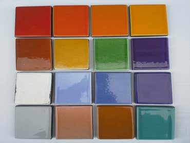 Enameled lava stone colors