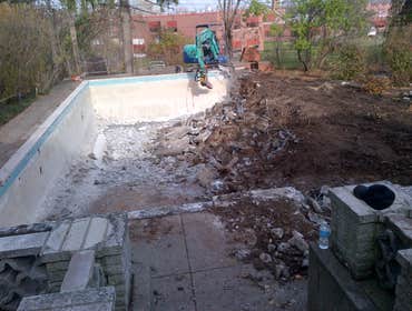 D & A General Services Inground Pool Demolition & Leveling Sod