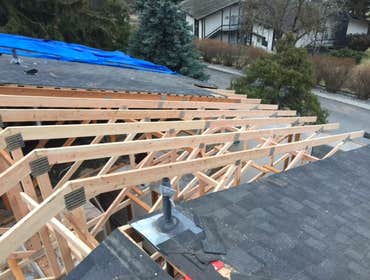 framing, new trusses install