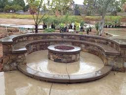 radius firepit and seating