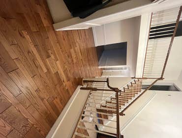 Deep Beveled Hardwood Refinish