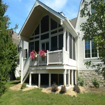 Screened in porch / Deck Constructed new 21x24 deck and added screens to 3 walls as well as under deck to keep bugs out