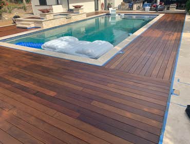 Photos by the Artist Builder "the Art of Fine Building #2 Ipe Deck with hidden fasteners